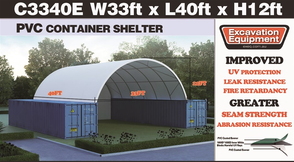Heavy duty 40ft Container Shelter with End Wall(Unused)