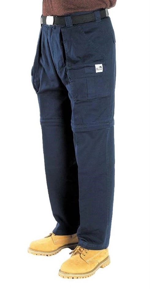 OUTBACK Kombo Cargo Pants (Zip Off Leg to Shorts) Navy Size 2-70cm Waist