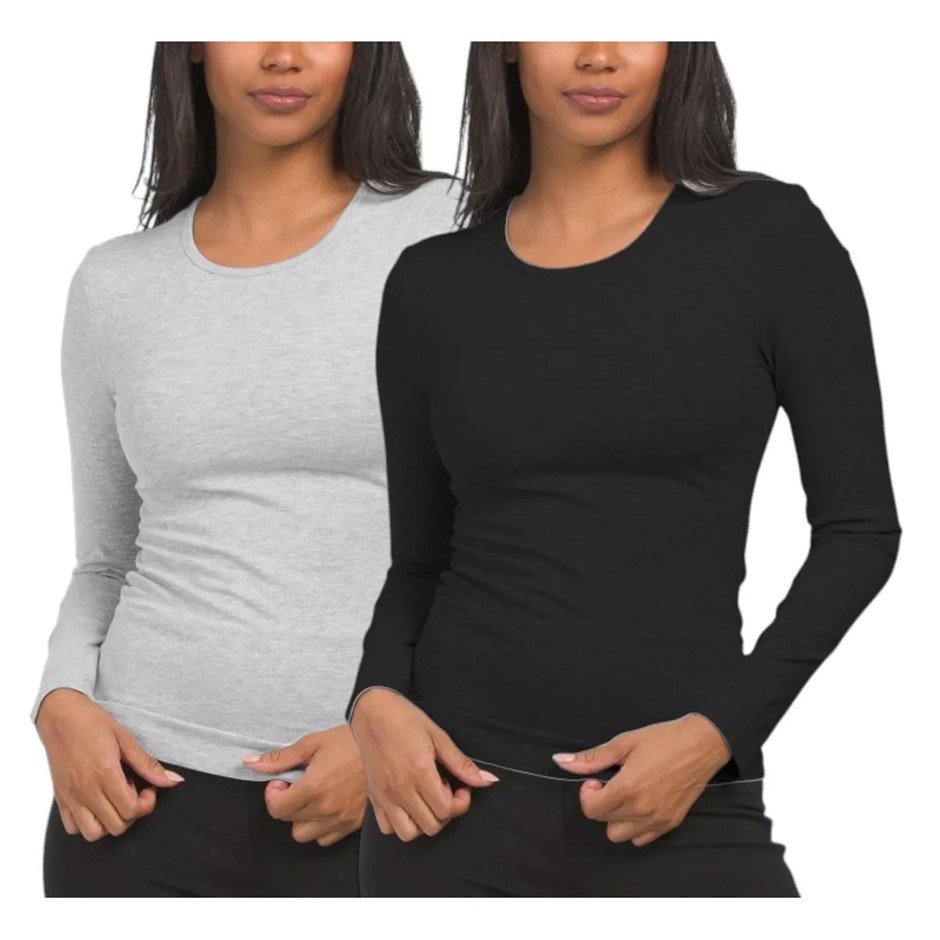 4 x YOGALICIOUS Women's Rib Long Sleeves, Size XL, Assorted Colours. NB: co