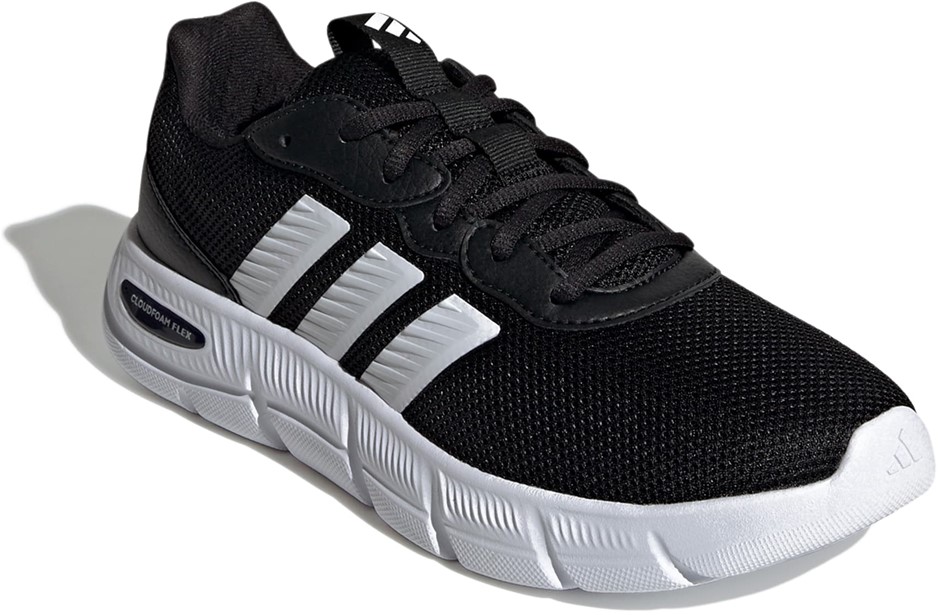 ADIDAS Cloudfoam Flex - Laces Wide Fit Shoes, Size US8, Black/White/Black,