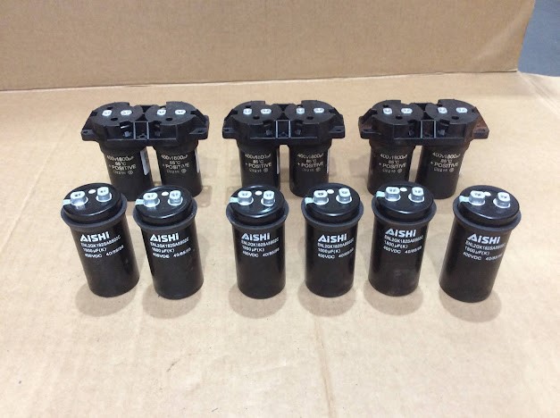 Aishi & Mixed Brand 400V Electrolytic Capacitors Lot Of 12