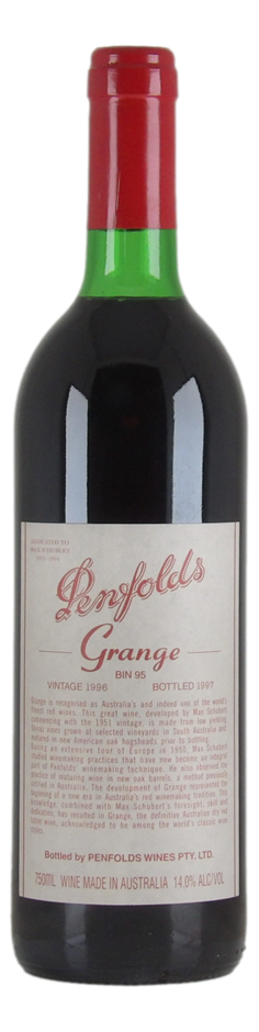 Penfolds Bin 95 Grange 1996 (1x 750mL), SA.