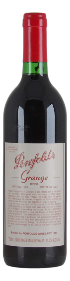 Penfolds Bin 95 Grange 1997 (1x 750mL), SA.