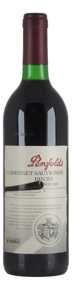 Penfolds Bin 707 Cabernet Sauvignon 1997 (1x 750mL), SA.
