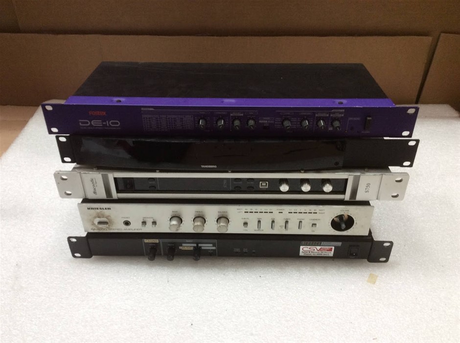 Mix Brand Mix Model Stereo Amplifier (Lot of 5)