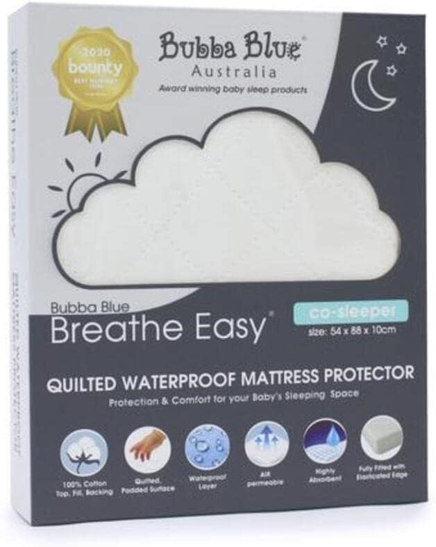 Bubba Blue Quilted Mattress Protector Co Sleeper, bedside sleeper 54x88x10c