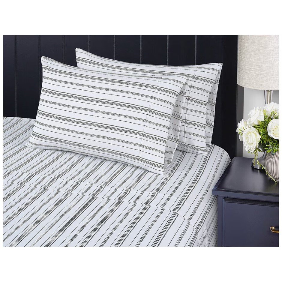 SOUTH POINT 6pc Sheet Set, King, Bohemian Stripe