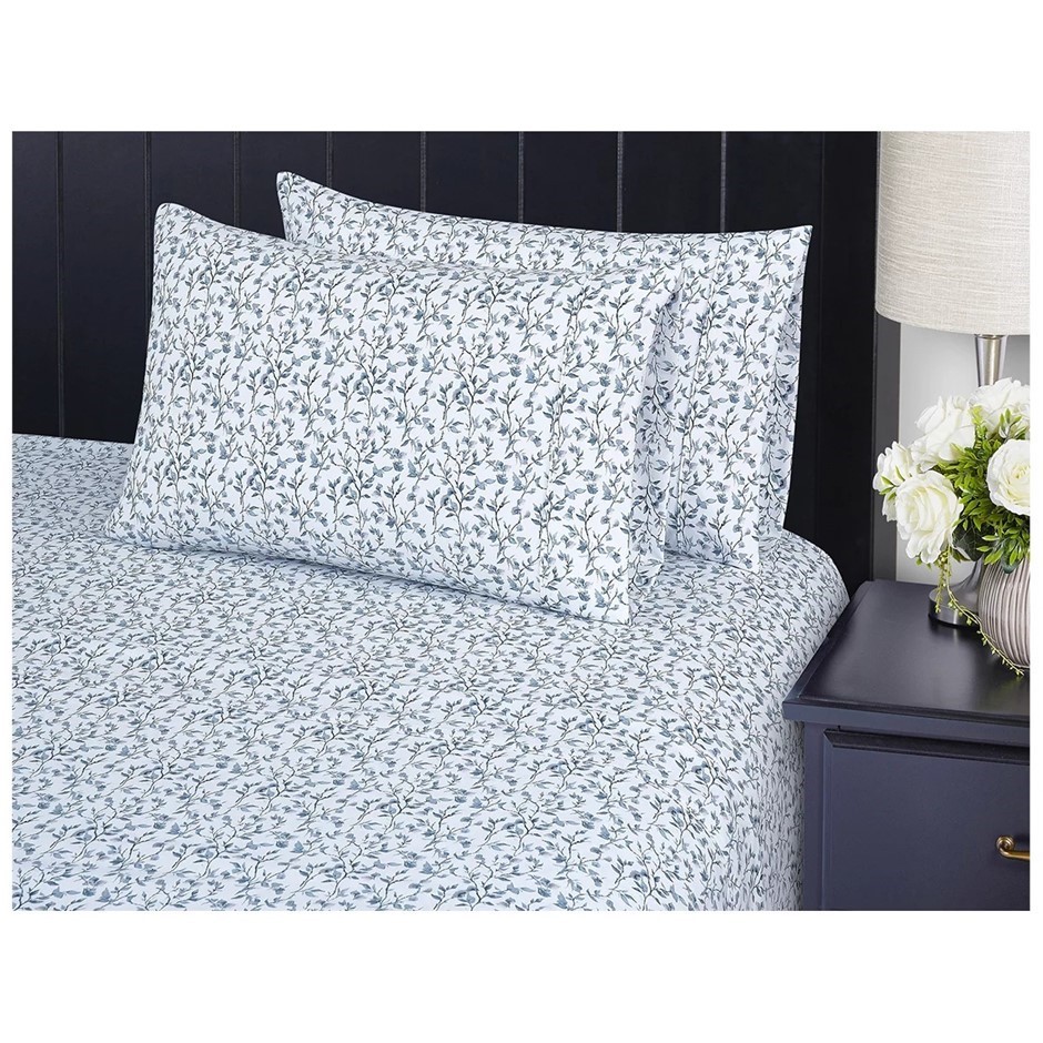 South Point Home Fashions Poly Flannel Sheet Set 6 Piece Queen Branch Song