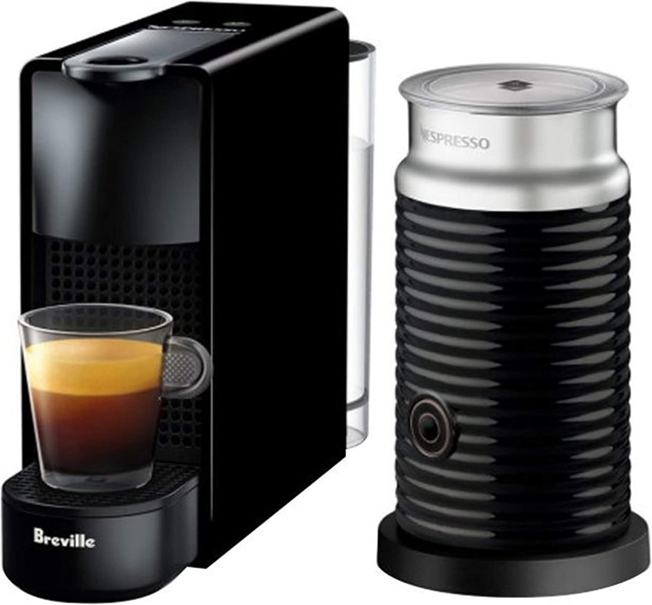 NESPRESSO Essenza Mini Bundle Machine, Piano Black, BEC250BLK. NB: Has Been