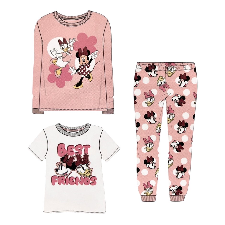 3pc DISNEY Kids' Sleep Set, Size 4, Incl: Fleece Top, Tee & Fleece Pant, Pe
