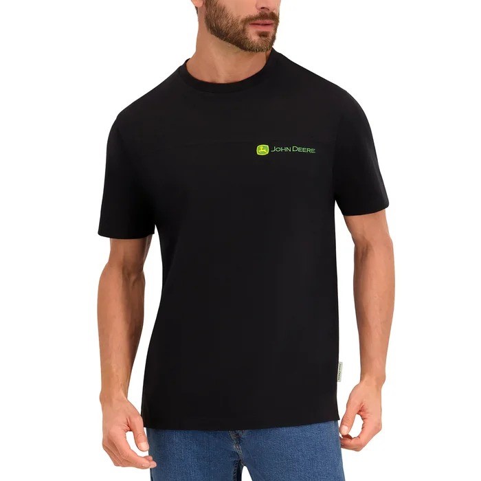 JOHN DEERE Men's Tee, Size M, 100% Cotton, Black. Buyers Note - Discount F