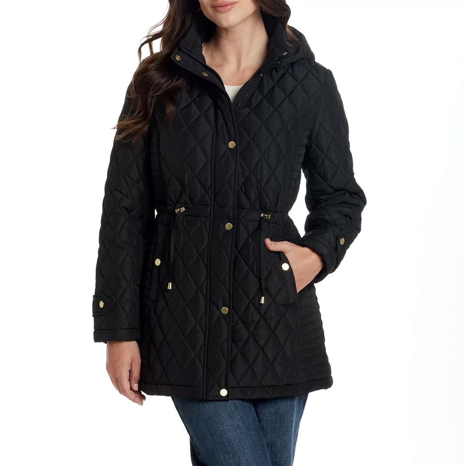 WEATHERPROOF Women's Quilted Jacket, Size M, Black. Buyers Note - Discount