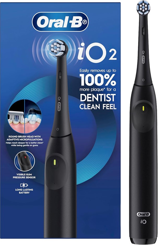 2 x ORAL-B iO Series 2 Electric Toothbrush Black. NB: untested and missing
