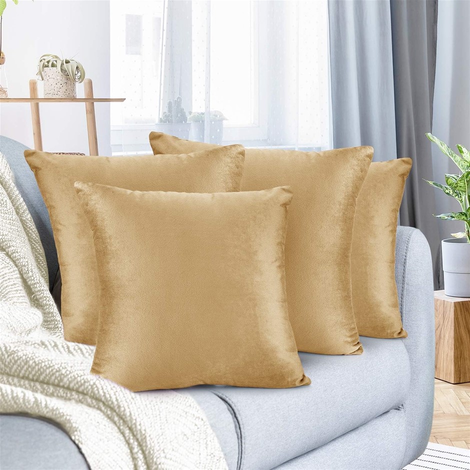 NESTL Throw Pillow Covers, Cozy Velvet Decorative Pillow Cases 24x24 Inches