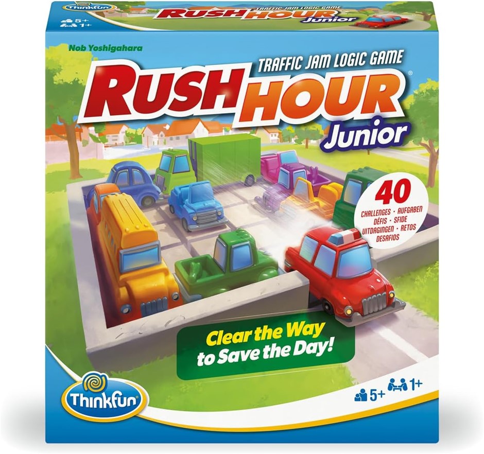 2 X THINKFUN Rush Hour Junior STEM Logic Game for Kids Ages 5+, 40 Challeng