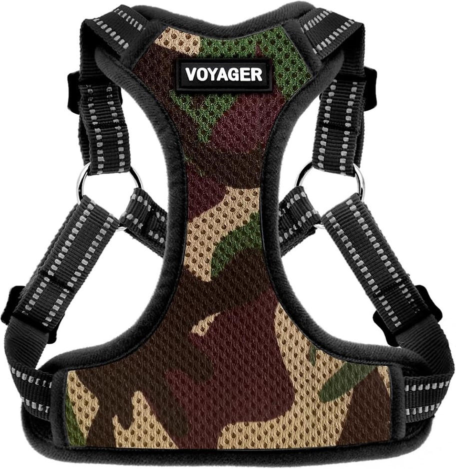 VOYAGER by Best Pet Supplies - Fully Adjustable Step-in Mesh Harness with R