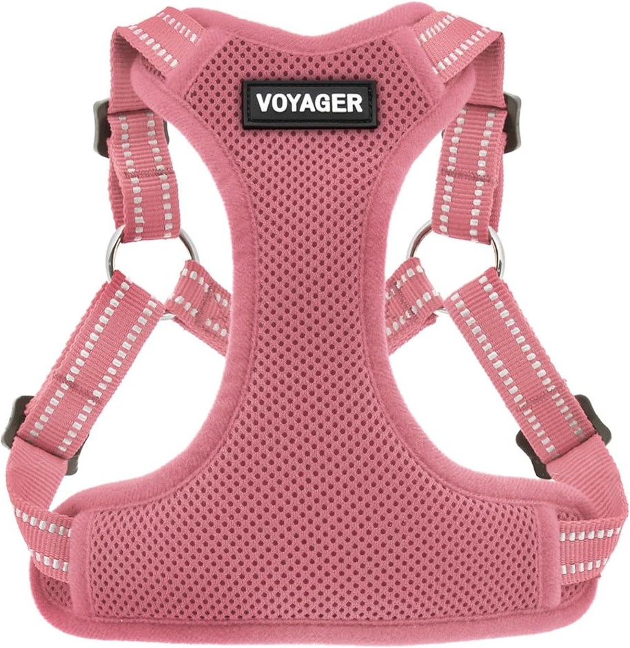 VOYAGER by Best Pet Supplies - Fully Adjustable Step-in Mesh Harness with R