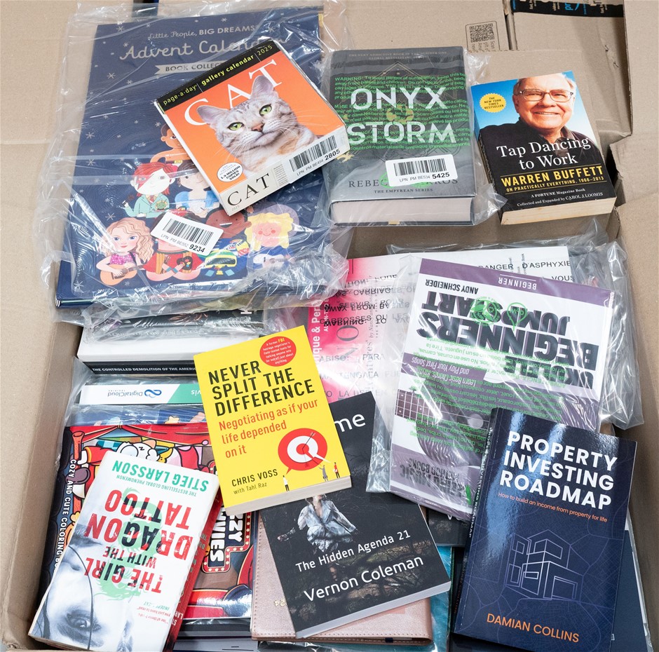 Approx. 150 x Assorted Hardcover & Paperback Books, Novel, Educational, Coo