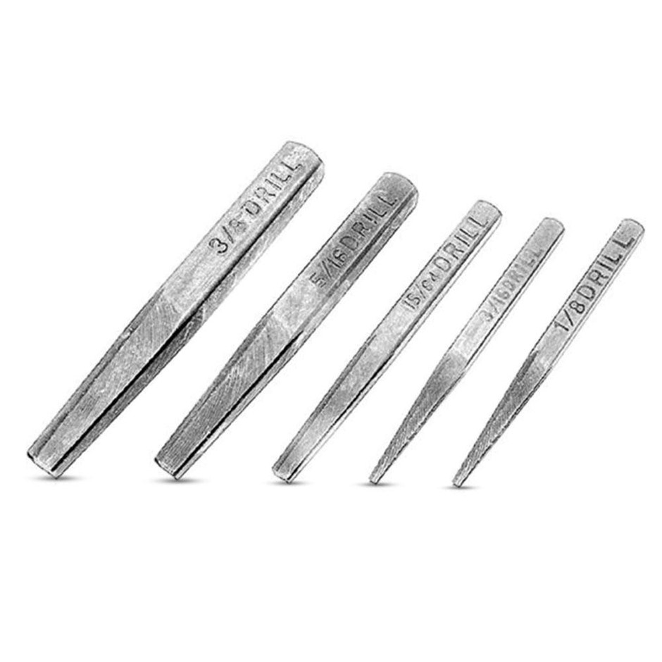 SIDCHROME 5pce Screw Extractor Set. Missing 3/16" & 3/8"