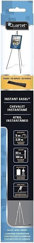 QUARTET Instant Easel Trim Black Tripod Fram Easel (6.5D x 42.5W x 6.5H cm)