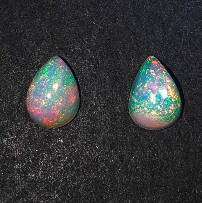 2.00ct (2pcs) Natural Ethiopian Opal Cabochon Gemstone
