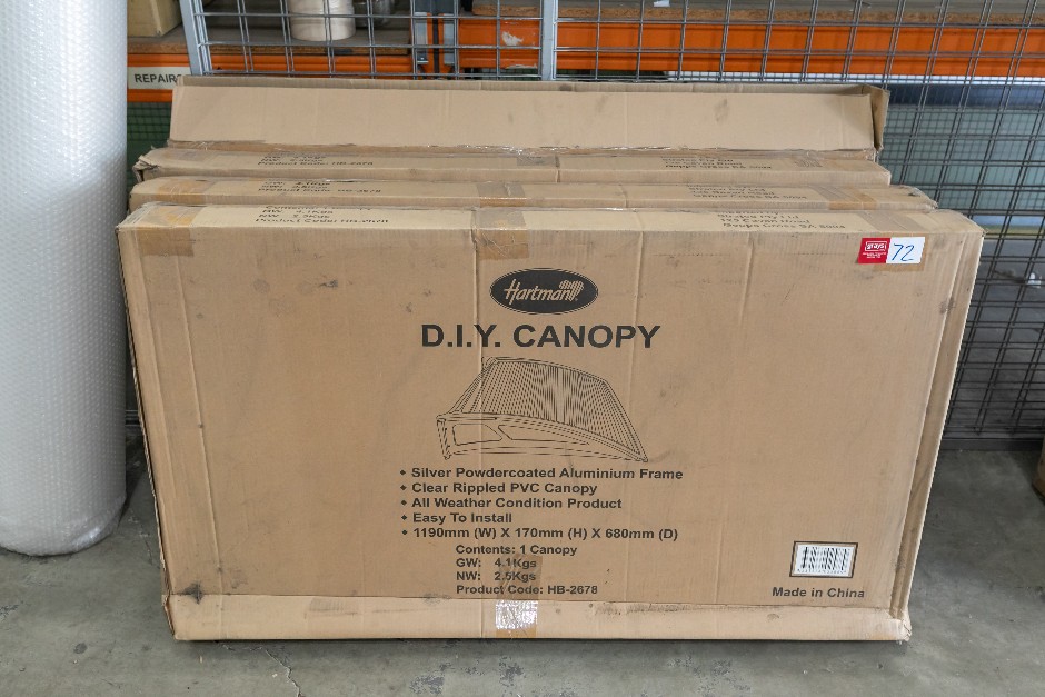 <p>Hartman Alloy Canopy's in Boxes Unopen</p>