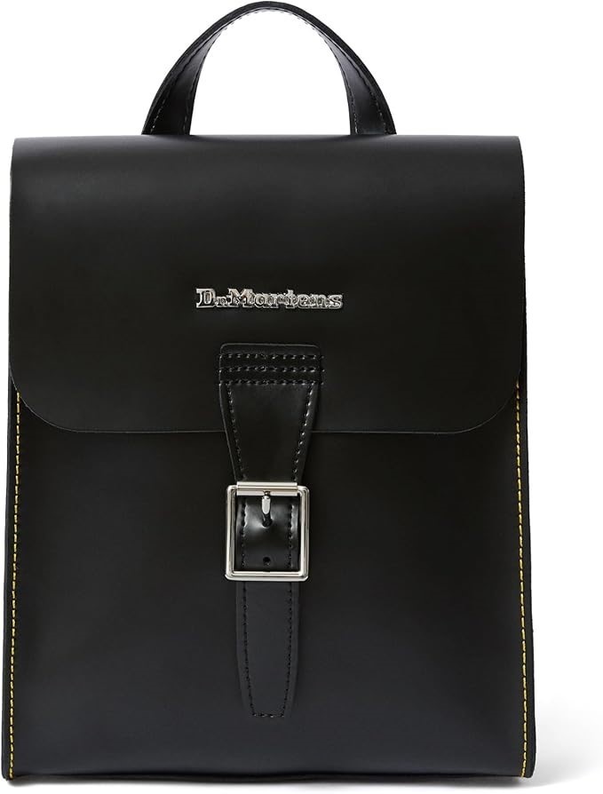 DR. MARTENS Mini Durable Leather Backpack with Smooth Sheen, Black Kiev Lea