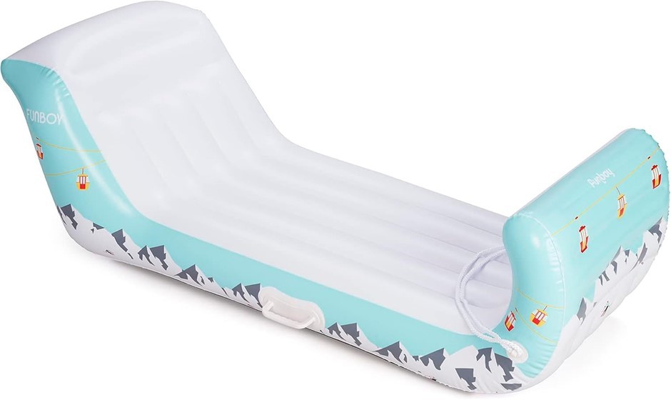 FUNBOY 61" Inflatable Alpine Mountain Sleigh, 2 Person Capacity, with Groov