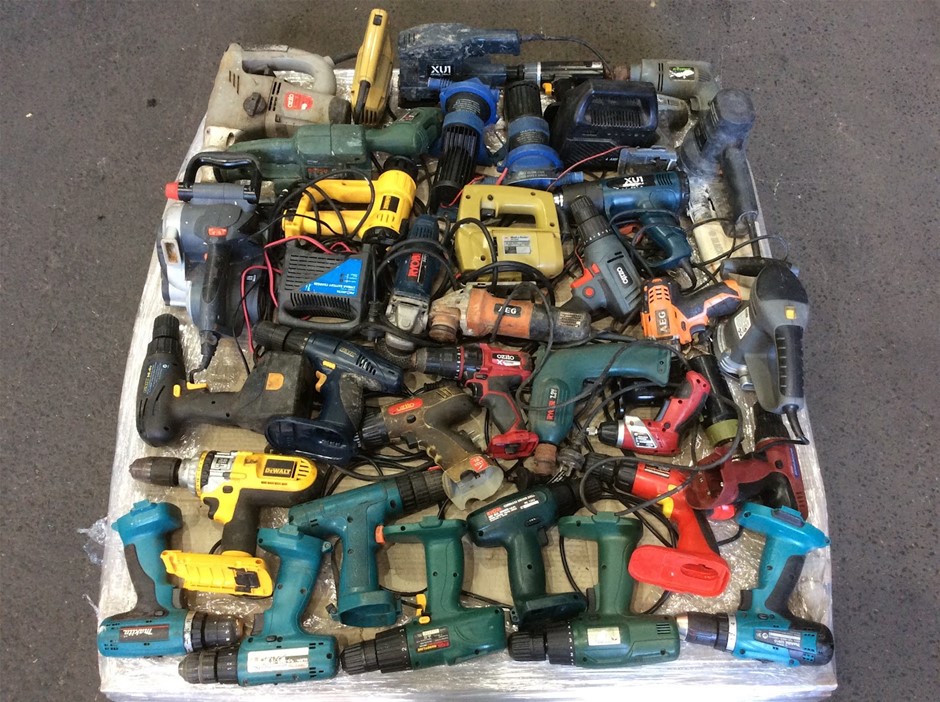 Mixed Brand Cordless Drills And Power Tools Lot