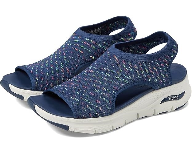 Skechers Women's Arch Fit - Catchy Wave, Navy Multi, US7