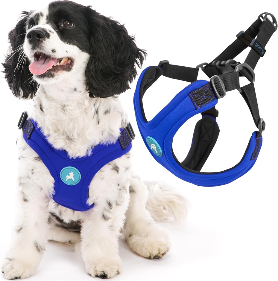 Gooby - Escape Free Sport Harness, Small Dog Step-in Neoprene Harness for D