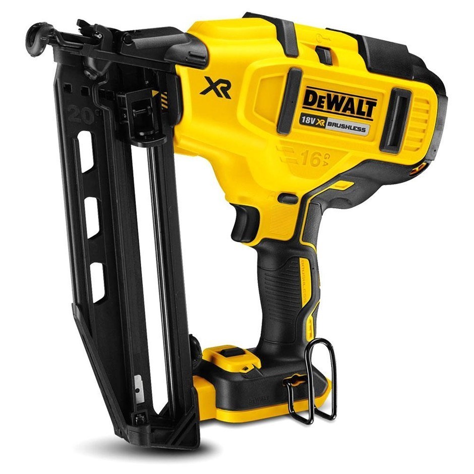 DEWALT 18V XR Li-ion Cordless Brushless 16Ga Second Fix Nailer, Skin Only.