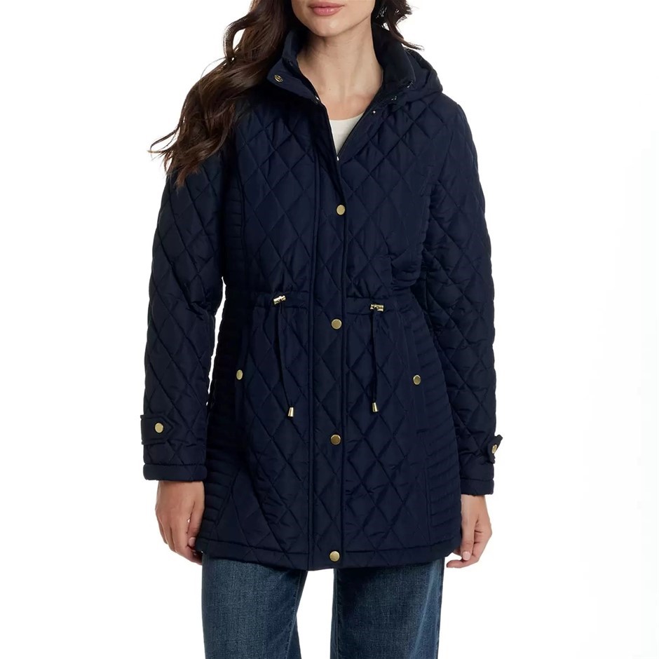 WEATHERPROOF Women's Quilted Jacket, Size S, Navy Blue. Buyers Note - Disc