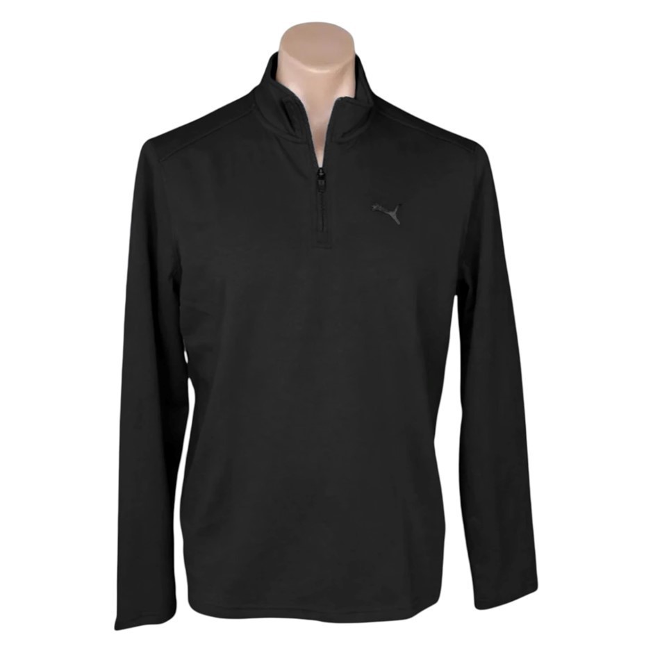 PUMA ESS Elevated Half Zip, Size XL, 55% Cotton, Black (01), 212233. Buyer