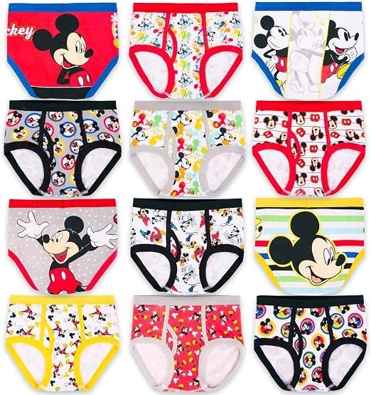 12pk x DISNEY Girls' Mickey Mouse 12-Days of Surprise Underwear, Size 6, 15