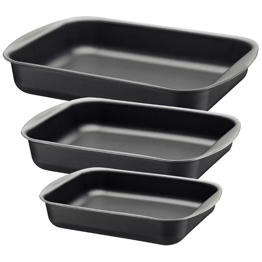 TRAMONTINA 3pc Non-Stick Roasting Pan Tray Set. Buyers Note - Discount Fre