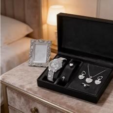 6-Piece Jewellery Set.Watch, Necklace, Bracelet, Ring & Earrings(W/ Box)