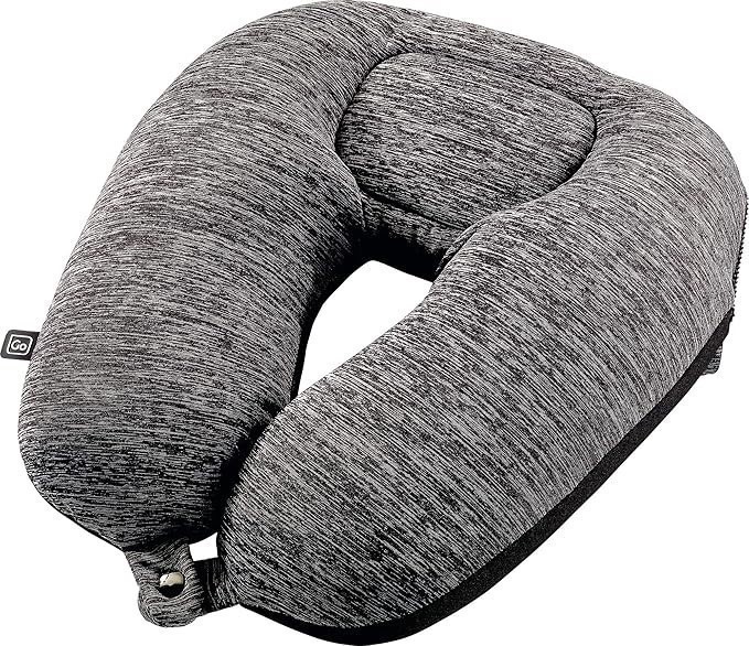 Go-Travel Double Decker Dual Bean Neck Pillow Grey