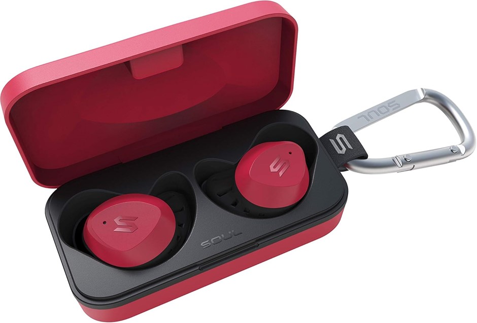 SOUL S-Fit - All-Conditions True Wireless Earphones, Red. Buyers Note - Di