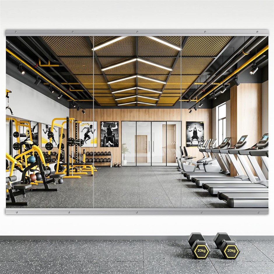 YARNUWA Gym Mirror for Wall, 48"X24" 3Pcs