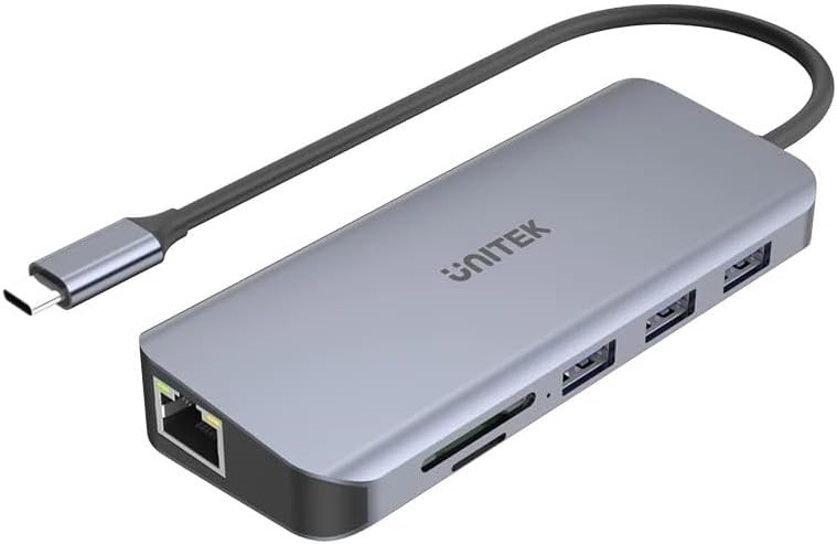 UNITEK 9-in-1 USB-C Hub 4K Dual Display 100W PD (D1026B). Buyers Note - Di
