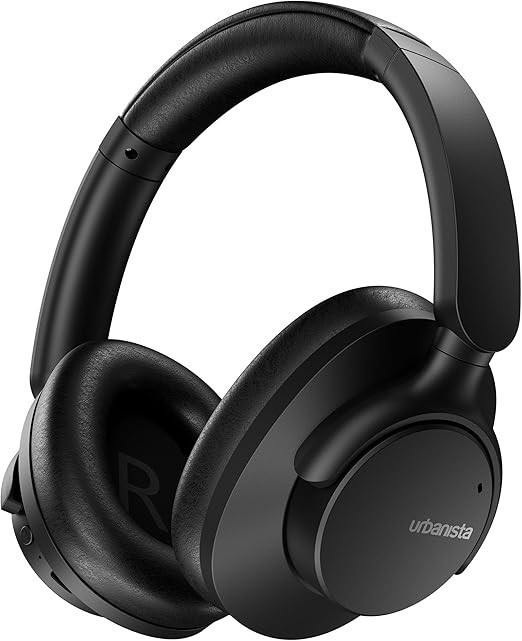 URBANISTA Valencia Midnight Black ANC Wireless Headphones.  Buyers Note - D
