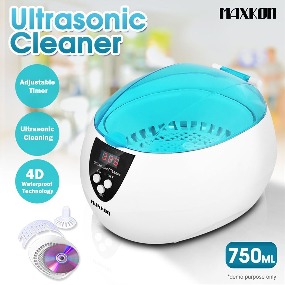 Maxkon Ultrasonic Jewellery Cleaner Machine 750ML