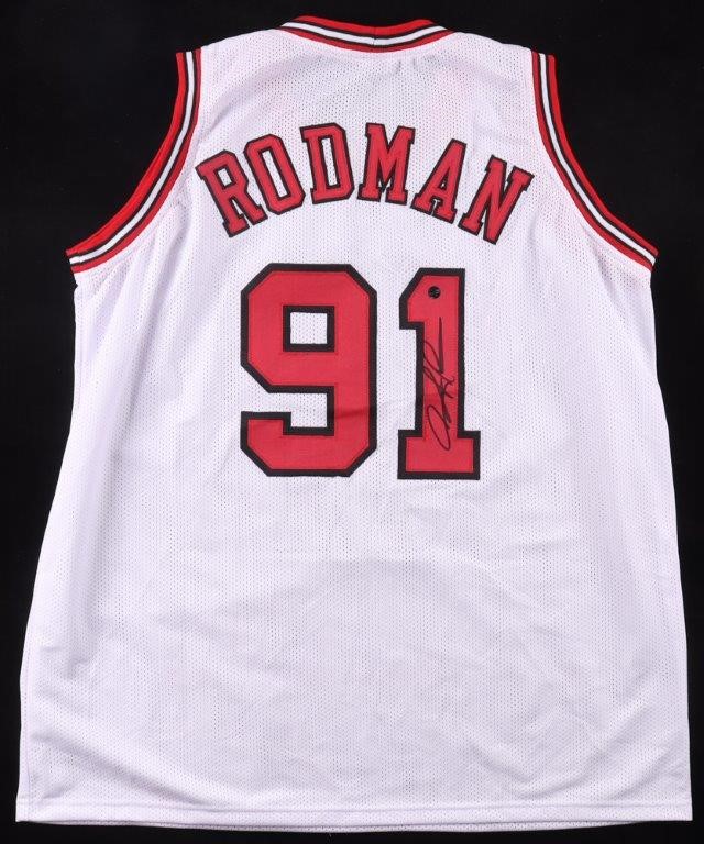 CHICAGO BULLS GREAT DENNIS RODMAN SIGNED JERSEY
