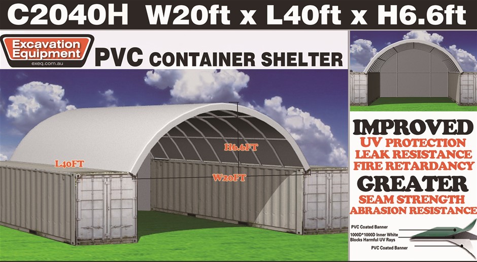 Heavy duty 40ft Container shelter with endwall(Unused)