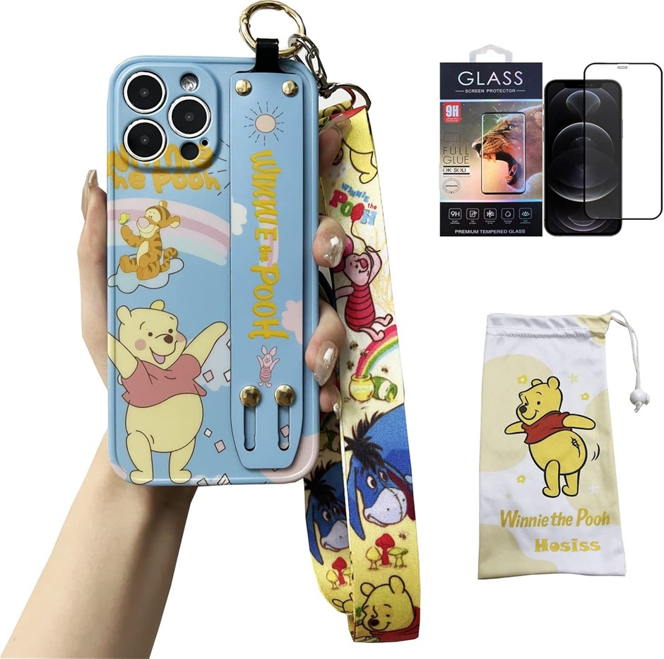Cartoon Case for iPhone 14 Pro Max 6.7'' with HD Screen Protector, Winnie U