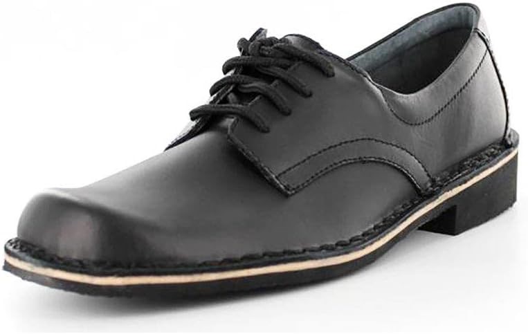 HARRISONS Kid's Indy Youth School Shoe, Size UK2.5M, Black Hi-Shine, 134393