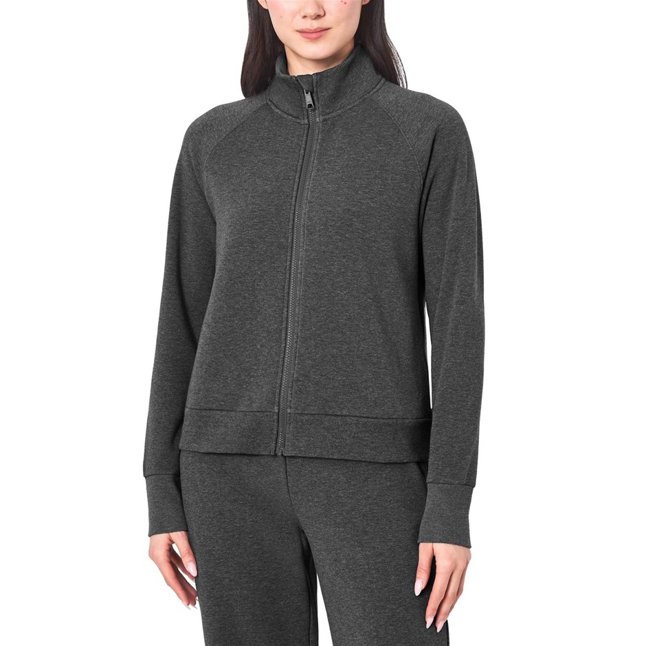 MONDETTA Women's Fleece Zip Jacket, Size XL, Dark Charcoal (Black). Buyers