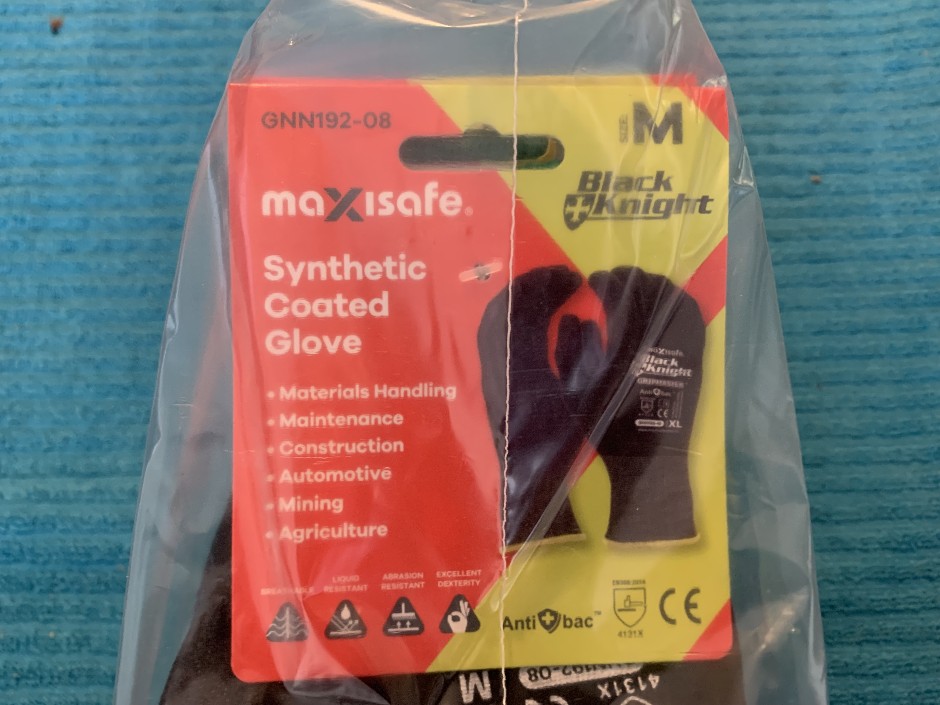12 x Pairs of Maxisafe Synthetic Coated Glove (Unused)