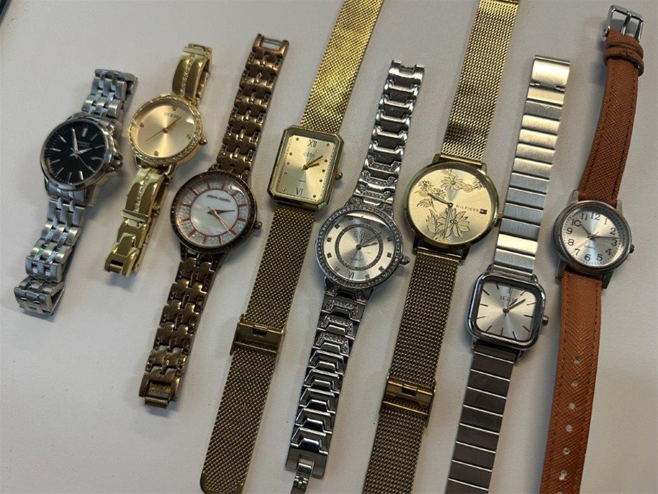 6 x Asstd. watch brands GUESS, SWATCH, PIERRE CARDIN & CARAVELLE